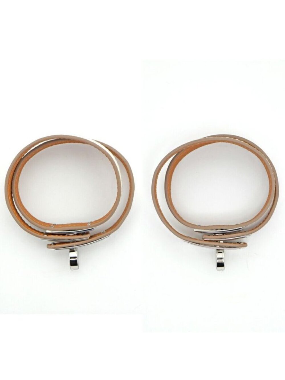 Hermes Leather Bracelet Kelly Double Tour Himalaya Silver Hardware - Picture 5 of 11